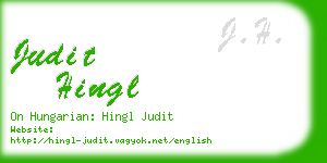 judit hingl business card